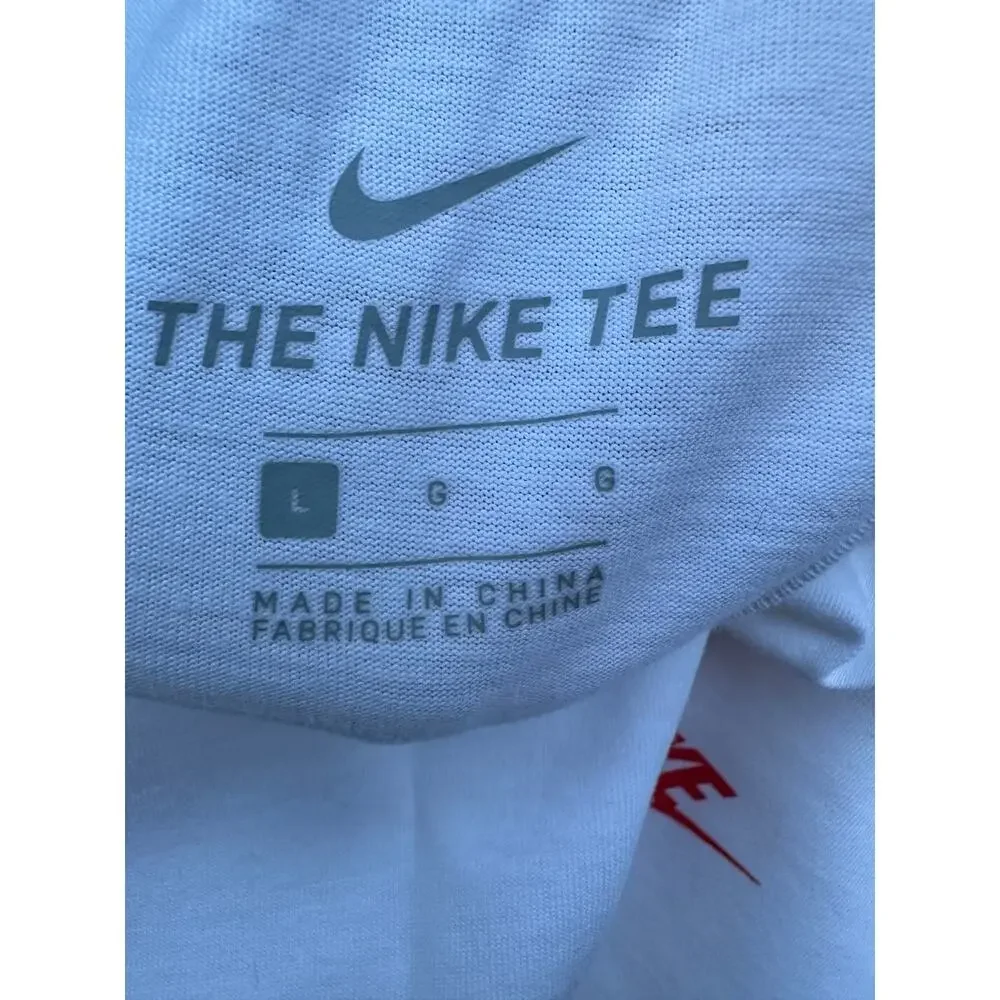Nike Just Do It Sneaker Shoebox Graphic T-Shirt White Red Men's Large